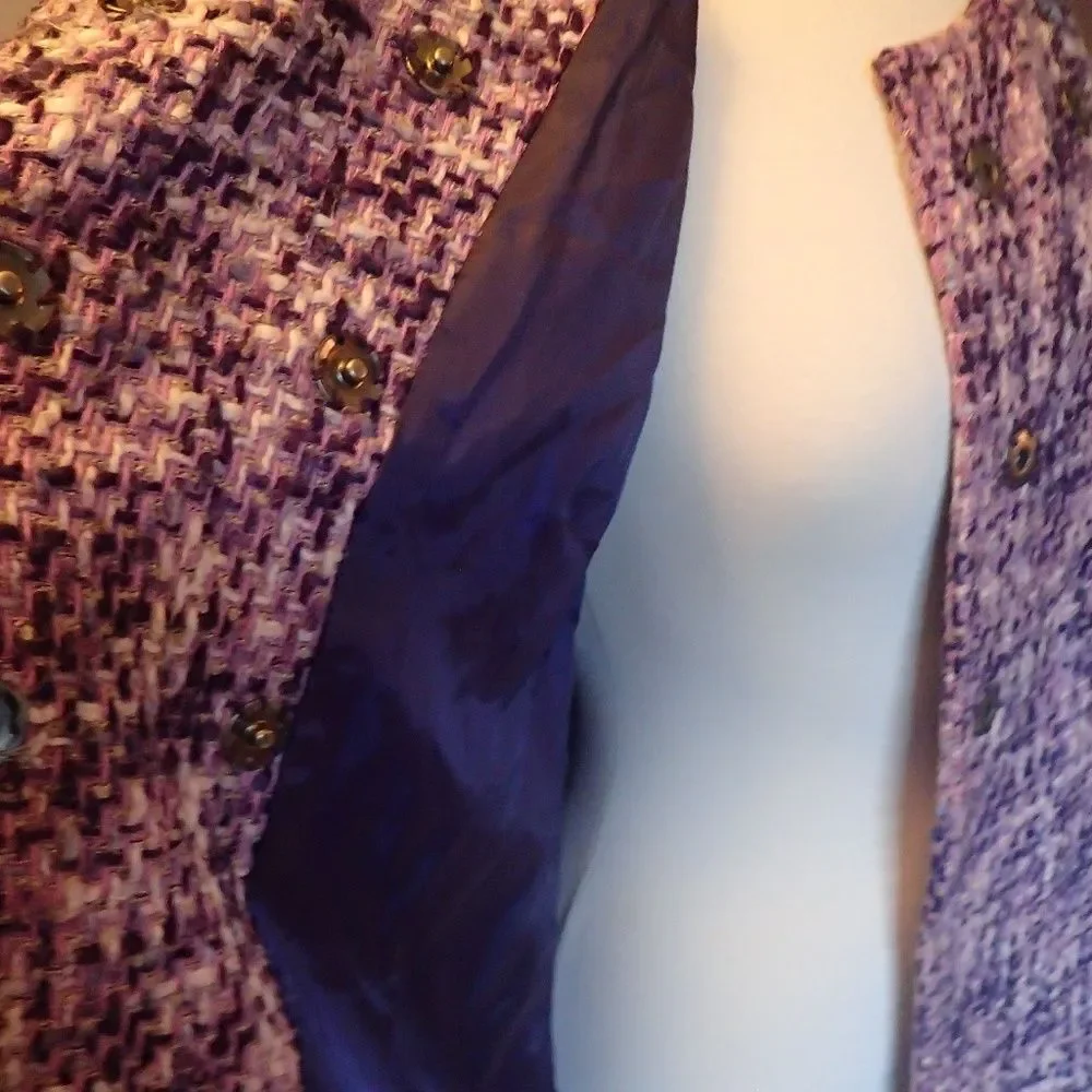 WELL LOVED Wet Seal Purple Peacoat - L